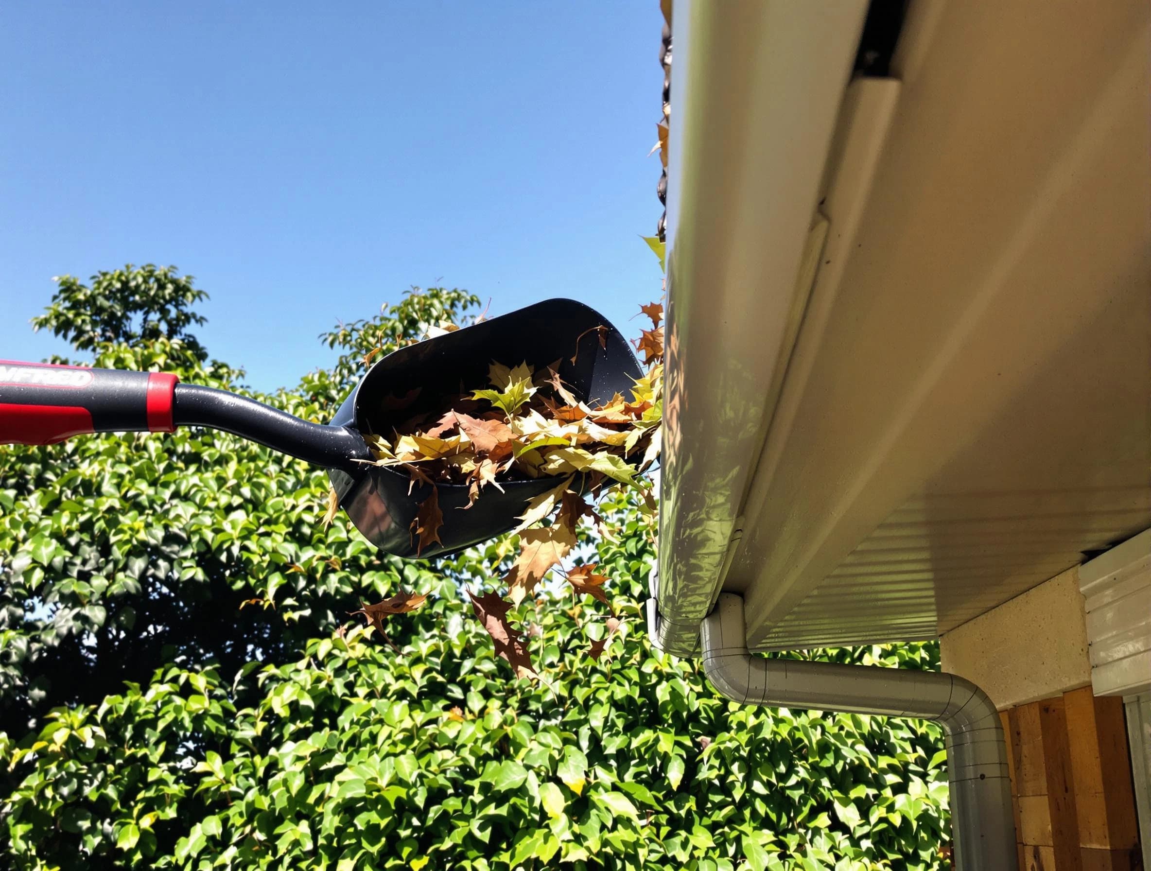 Maple Heights Roofing Company performing gutter cleaning at a home in Maple Heights, OH