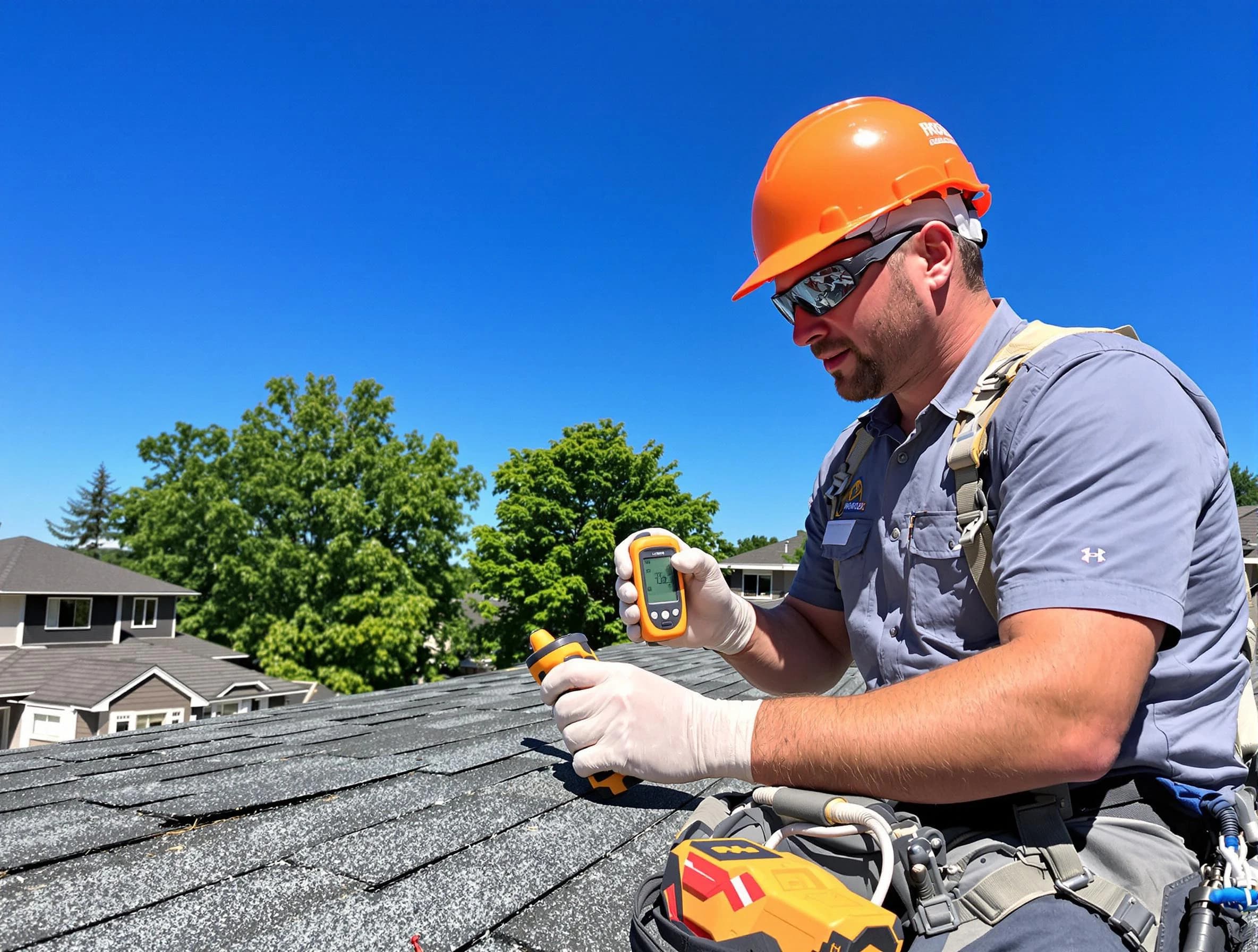 Maple Heights Roofing Company conducting a roof inspection in Maple Heights, OH